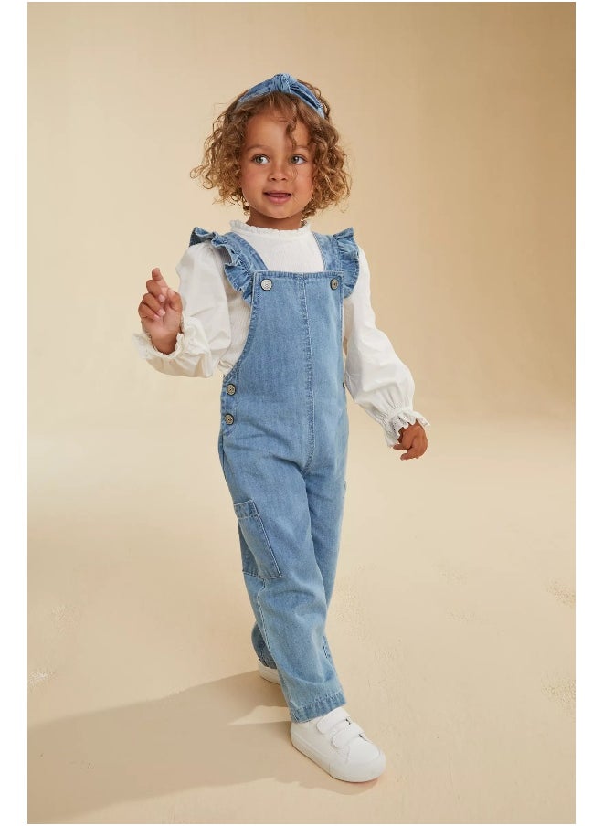 mothercare - طقم بنطلون جينز وبلوزة وربطة رأس - Image 1