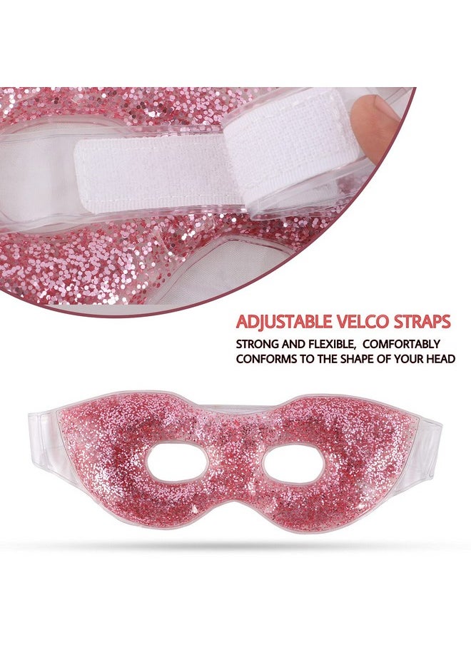 Zureni Zureni Cooling Gel Eye Mask Reusable Undereye Cool Ice Pack for Dark Circles, Dry Eyes, Patches, Swelling & Redness Sleeping Cold Compress Eyebrow Pad for Women & Men (Red)  - Image 2