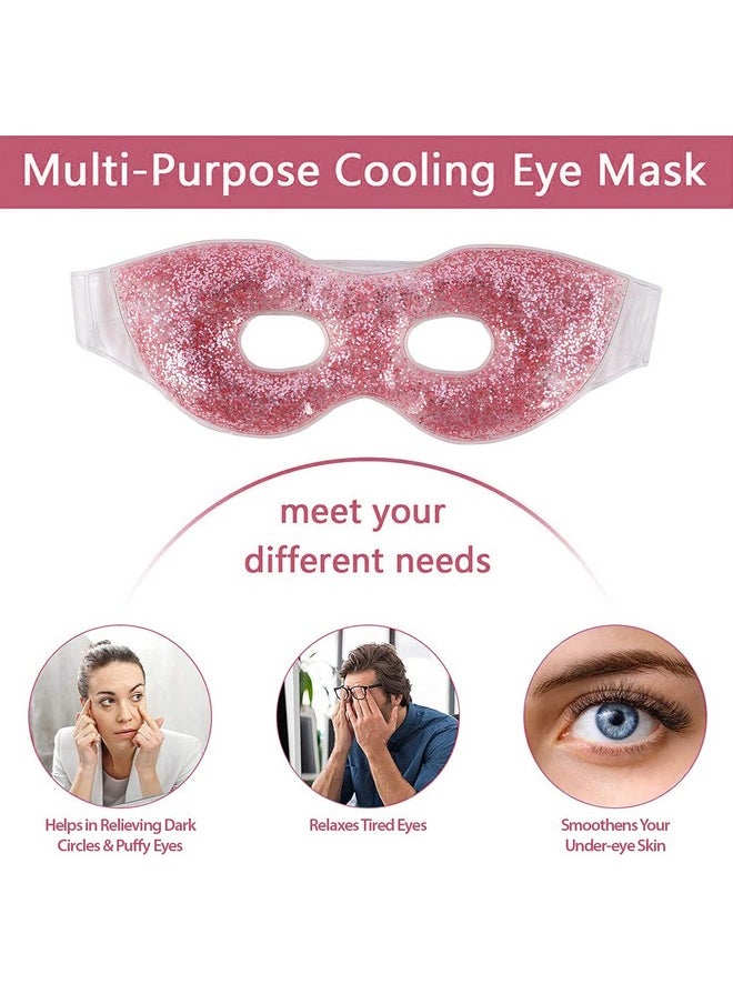 Zureni Zureni Cooling Gel Eye Mask Reusable Undereye Cool Ice Pack for Dark Circles, Dry Eyes, Patches, Swelling & Redness Sleeping Cold Compress Eyebrow Pad for Women & Men (Red)  - Image 3