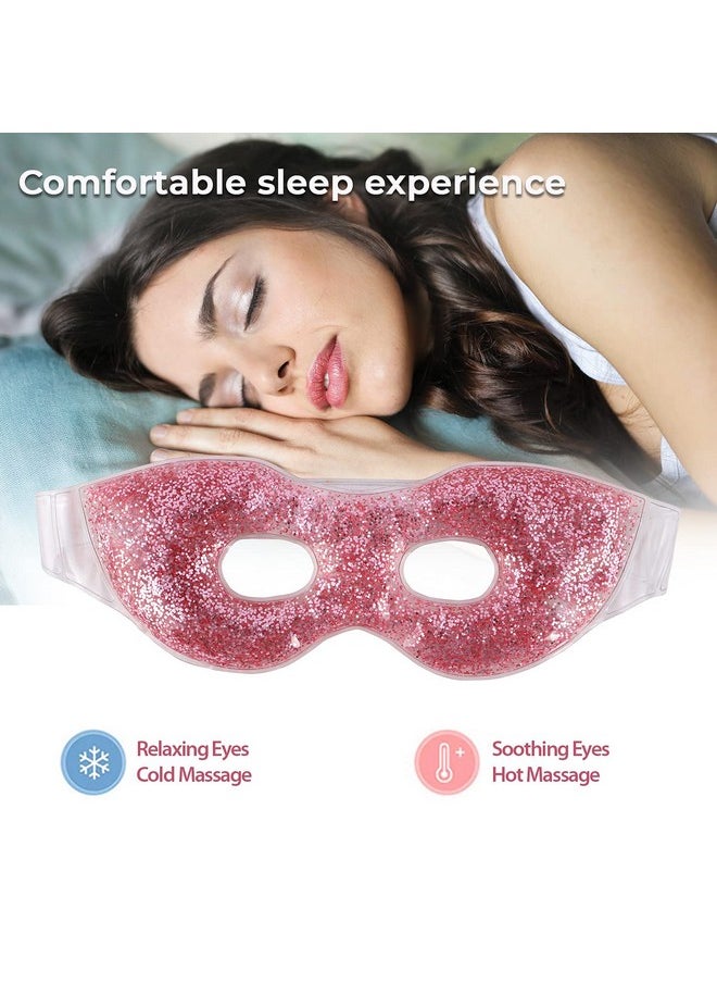 Zureni Zureni Cooling Gel Eye Mask Reusable Undereye Cool Ice Pack for Dark Circles, Dry Eyes, Patches, Swelling & Redness Sleeping Cold Compress Eyebrow Pad for Women & Men (Red)  - Image 4