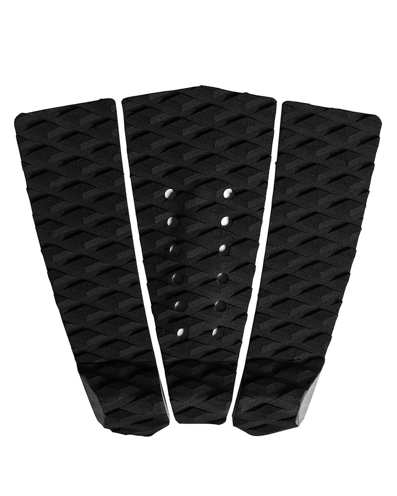 Abahub 3 Piece EVA Surfboard Deck Traction Pads with Kicker for Stomp Skimboards, Surf Boards, Funboard, Fish Board, Black - Image 1
