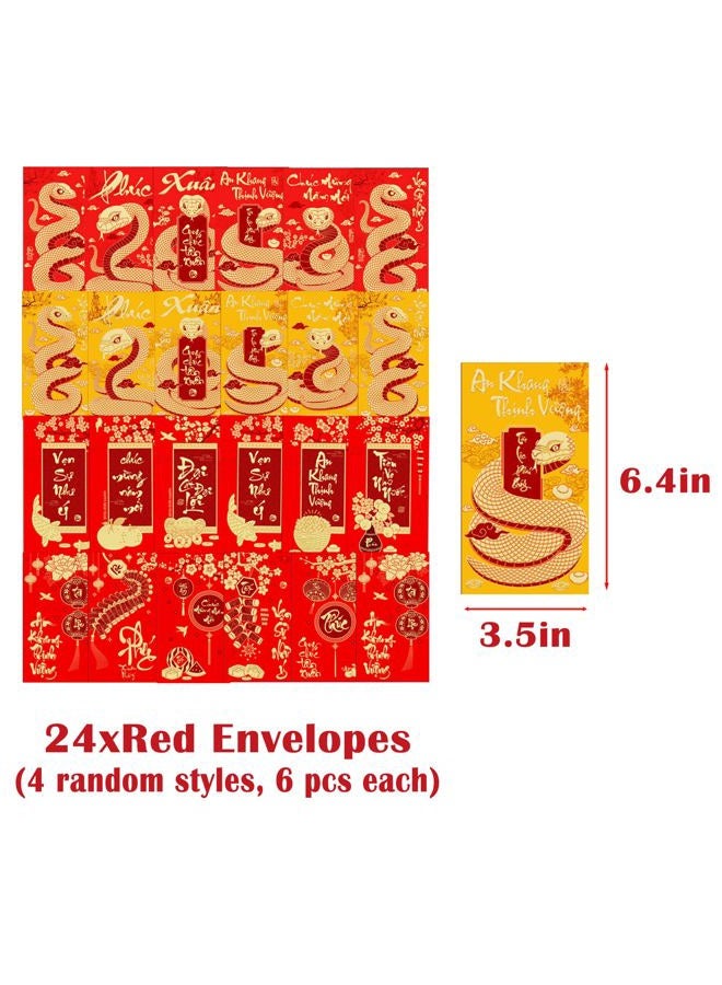 IRCOR TET Decorations 2024 Vietnamese with 24 Red Envelopes Vietnamese Lunar New Year Decorations 2024 - Image 5