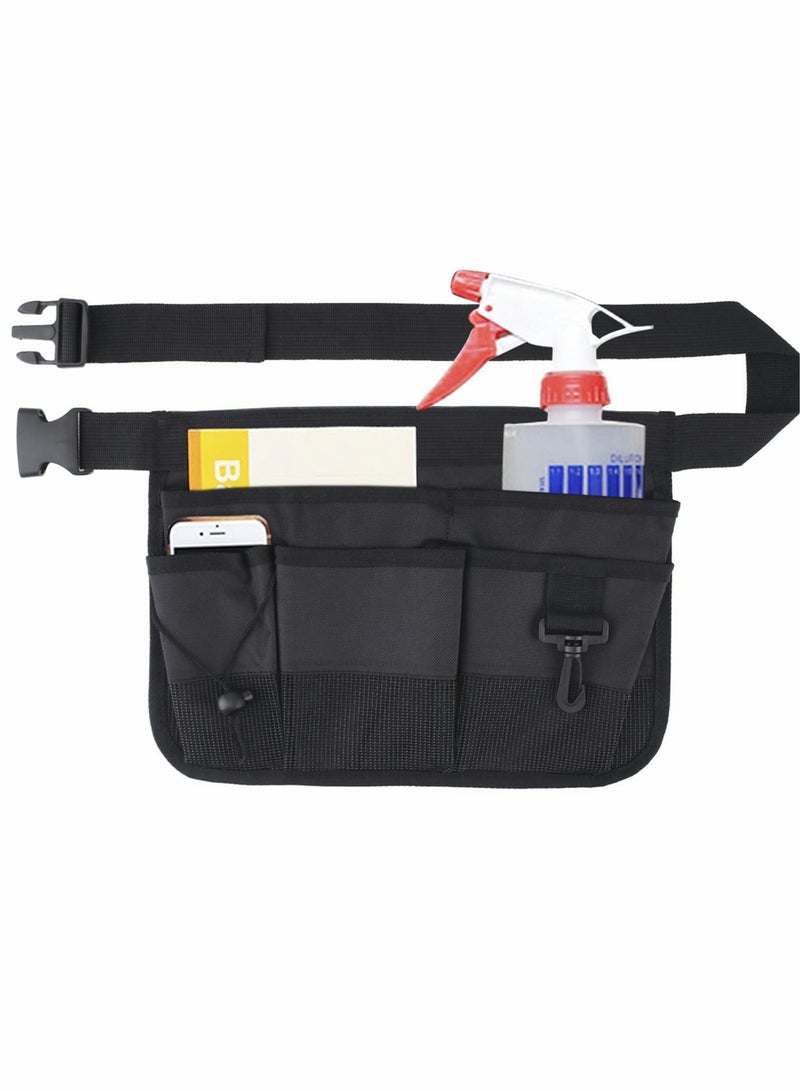 Adjustable Garden Tool Waist Bag with Canvas Belt - Gardening Belt with Multiple Pockets - Image 1