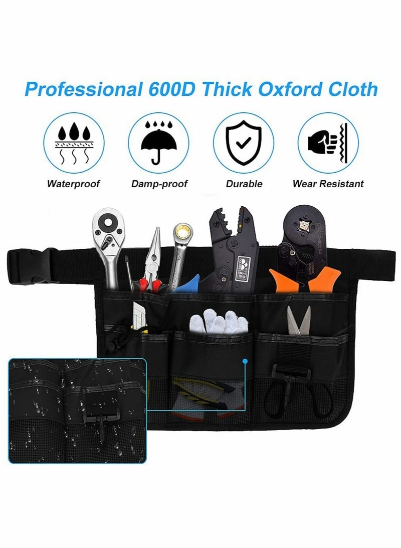 Adjustable Garden Tool Waist Bag with Canvas Belt - Gardening Belt with Multiple Pockets - Image 2