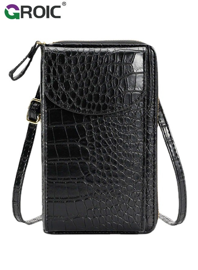 GROIC Leather Cell Phone Holster for Belt, Case with Belt Clip Fits iPhone 15 Pro Max Samsung Galaxy A15 A25 A54 A53 S23 Ultra S24 Pouch Holder - Image 1