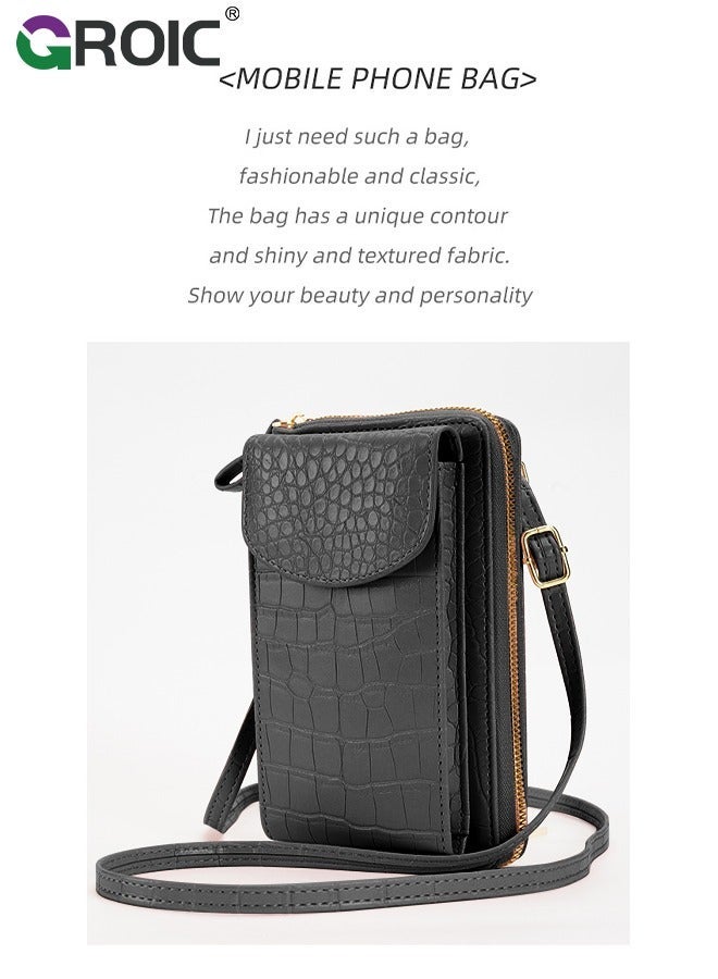 GROIC Leather Cell Phone Holster for Belt, Case with Belt Clip Fits iPhone 15 Pro Max Samsung Galaxy A15 A25 A54 A53 S23 Ultra S24 Pouch Holder - Image 2