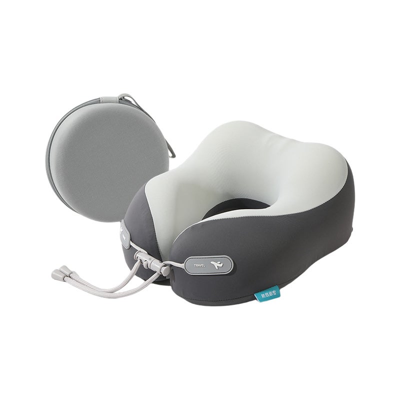 Memory Foam U-Shaped Neck Pillow Cooling Portable Travel Pillow for Office Naps and Flights, Green - Image 5