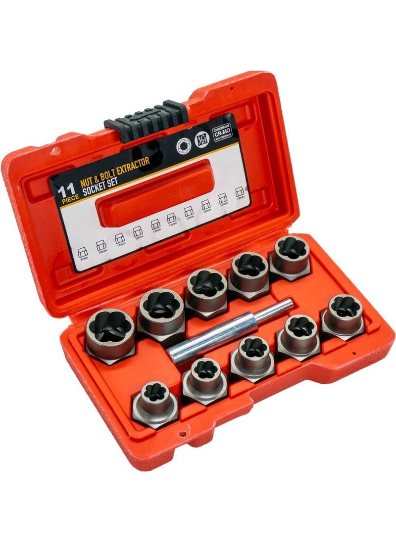 TiTi 6124 Damaged Nut and Bolt Removal 1/2" Socket Set 11 Pieces  - Image 2