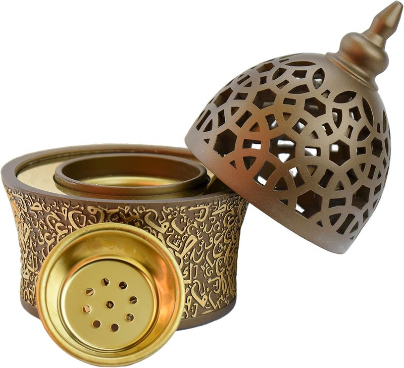 INTENSE OUD Calligraphy Style Closed Incense Burner, Coffee - Image 3