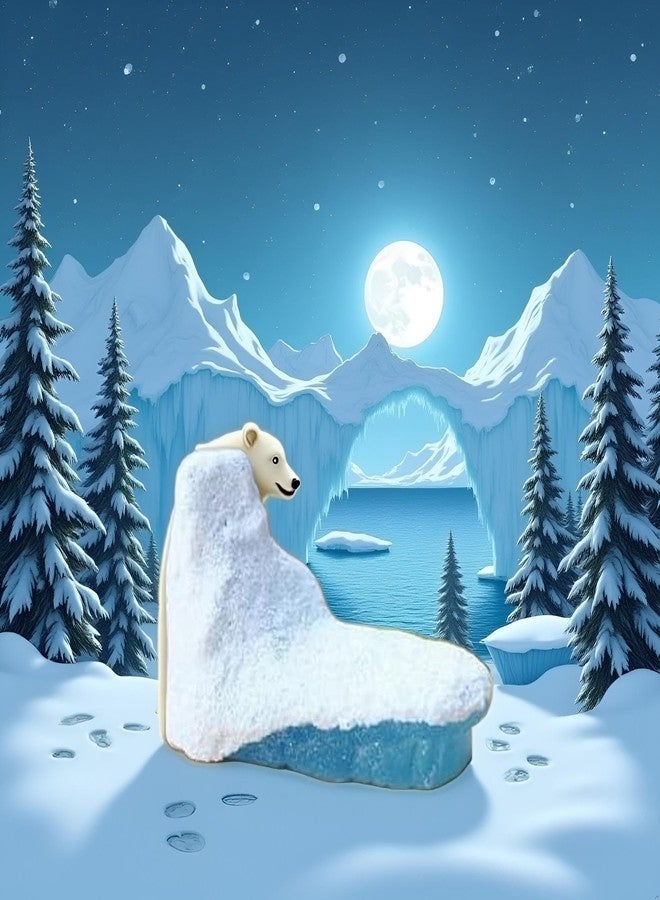SquarezhenBo Blue-White Iceberg Model Realistic Arctic Miniature 3D Model Polar Bear Christmas Decorations Cake Decoration Craft Home Decoration Cake and Cupcake Toppers - Image 5