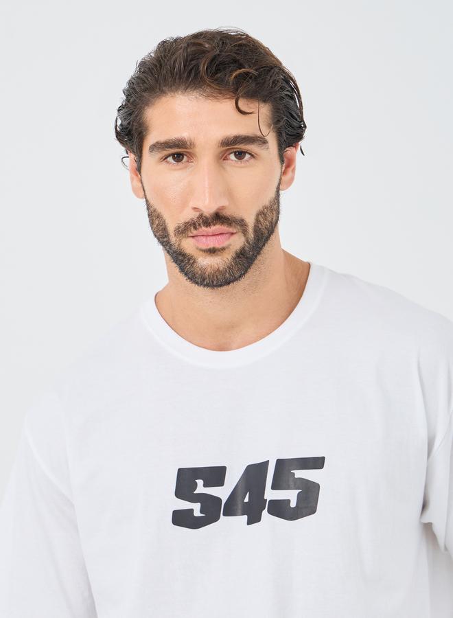 Styli Slogan Print Round Neck Oversized T-Shirt - Image 3