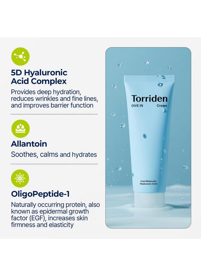 Torriden Torriden DIVE-IN Hyaluronic Acid Cream 2.71 fl oz | Facial Moisturizer for Sensitive, Oily Skin | Fragrance-free, Alcohol-free, Lightweight, No Colorants | Vegan, Clean, Cruelty-Free  - Image 5