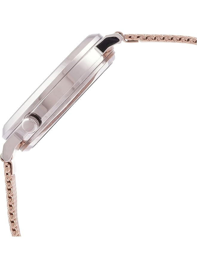 لوراس ساعة كوارتز تناظرية من الفولاذ المقاوم للصدأ بمينا أبيض من أشعة الشمس للنساء RG275SX9 - Image 3