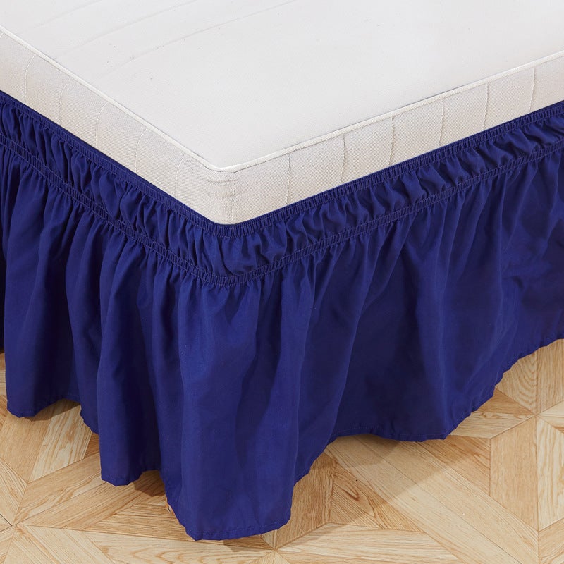 Drop 15Inch Supply Solid Color Export Solid Color Elastic Bed Skirt Elastic Ruffles - Image 1