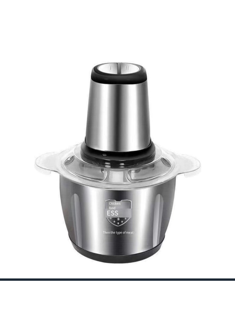 oem Household meat grinder, 2-liter electric food processing machine, stainless steel meat cutter with egg beater, suitable for meat, vegetables, fruits, and nuts, - Image 1