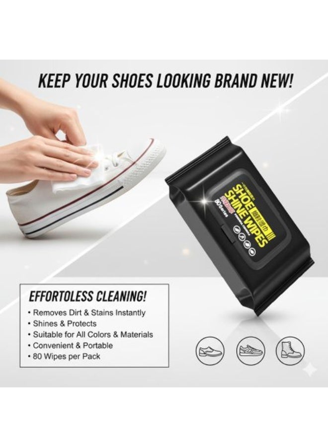 Wet wipes for cleaning and polishing sneakers and athletic shoes—instantly removes stains and yellowing from soles. Fast-acting and effective with just one wipe. Safe for all colors (80-wipe pack) - Image 5