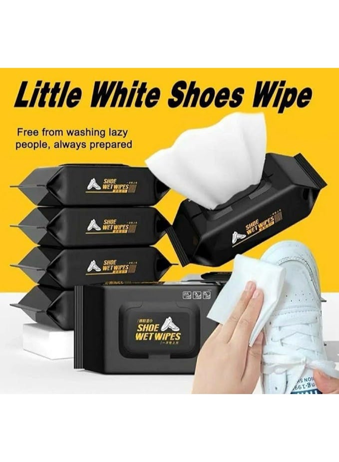Wet wipes for cleaning and polishing sneakers and athletic shoes—instantly removes stains and yellowing from soles. Fast-acting and effective with just one wipe. Safe for all colors (80-wipe pack) - Image 3