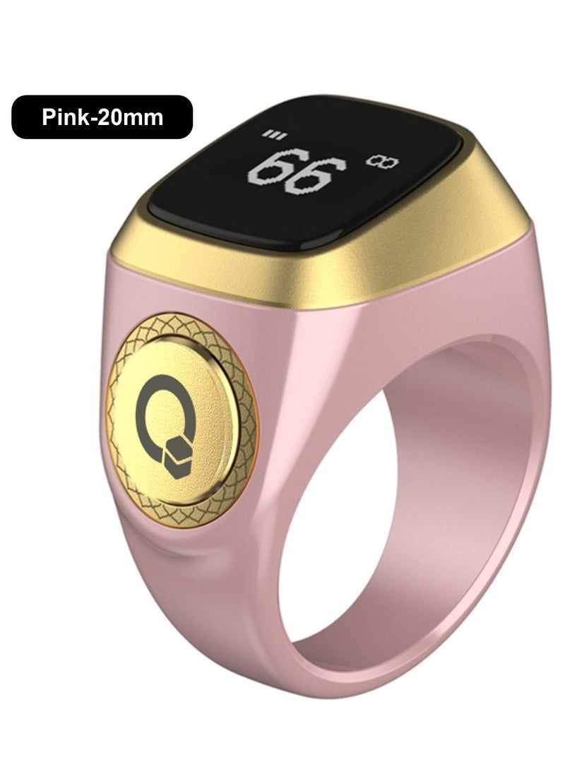 Generic - Prayer Smart Ring, Lucky Ring, Watch Ring, Smart Tasbih Beads Ring, with Prayer Counters, 5 Prayer Time Reminders, Prayer Direction Indicator Guide, Large Battery, OLED Display, Azan Alarm Clock, Tasbih Beads Ring, Fashion, Cool, TBSoon iQIBLA Zikr Ring - Image 1