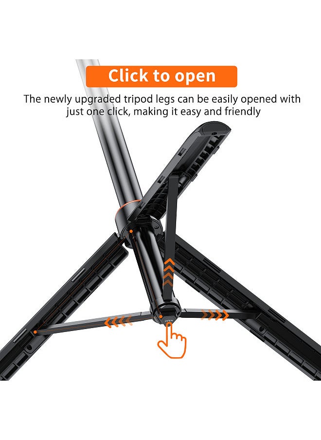 VRIG - TP-21 Sports Camera Selfie Stick Tripod Stand Extentable Max. 54in with 1/4 inch Screw for Action Camera Mirrorless Camera Vlog Live Streaming Selfie Video Video Recording - Image 1