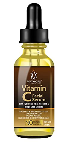 WAYMORE Vitamin C Serum for Face for Glowing Skin Pigmentation Skin Brightening Antiageing Antiwrinkles Acnespots Agespots 120ml Pack of 430ml each - Image 3