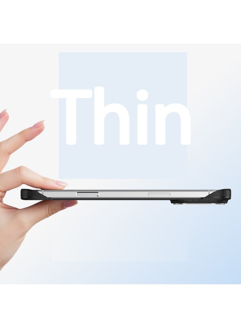 X-level iPhone 17 Pro Max case with Frameless Leather Anti-Drop Protection Magnetic Phone Case for iPhone, Compatible with MagSafe (Black) - Image 4