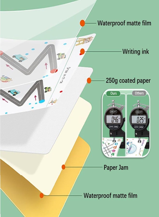 Fennec Mart Magical Tracing Workbook Set 64 Pages Alphabet & Number Writing Practice Book for Kids Reusable Handwriting Pen Control Training for Preschool Learning - Image 3