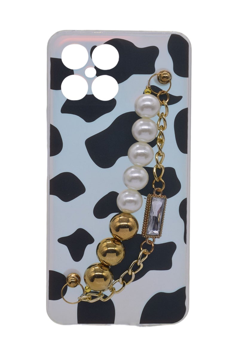 CFS Black and White Pattern Design TPU Back Cover for Honor X8 2022 - White Black - Image 1