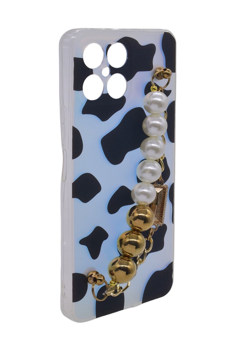 CFS Black and White Pattern Design TPU Back Cover for Honor X8 2022 - White Black - Image 2