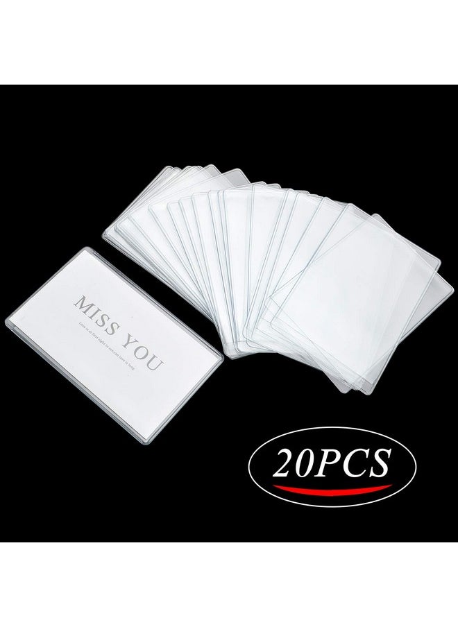 BronaGrand Transparent Credit Card Sleeves,20Pcs Credit Card Holder Sleeve Clear Waterproof Credit Card Protector Plastic Card Holder Inserts For Insurance License Id Business Social Insurance Card  - Image 4