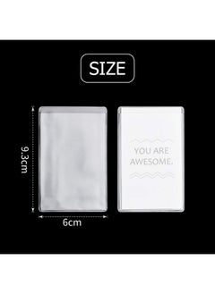 BronaGrand Transparent Credit Card Sleeves,20Pcs Credit Card Holder Sleeve Clear Waterproof Credit Card Protector Plastic Card Holder Inserts For Insurance License Id Business Social Insurance Card  - Image 3