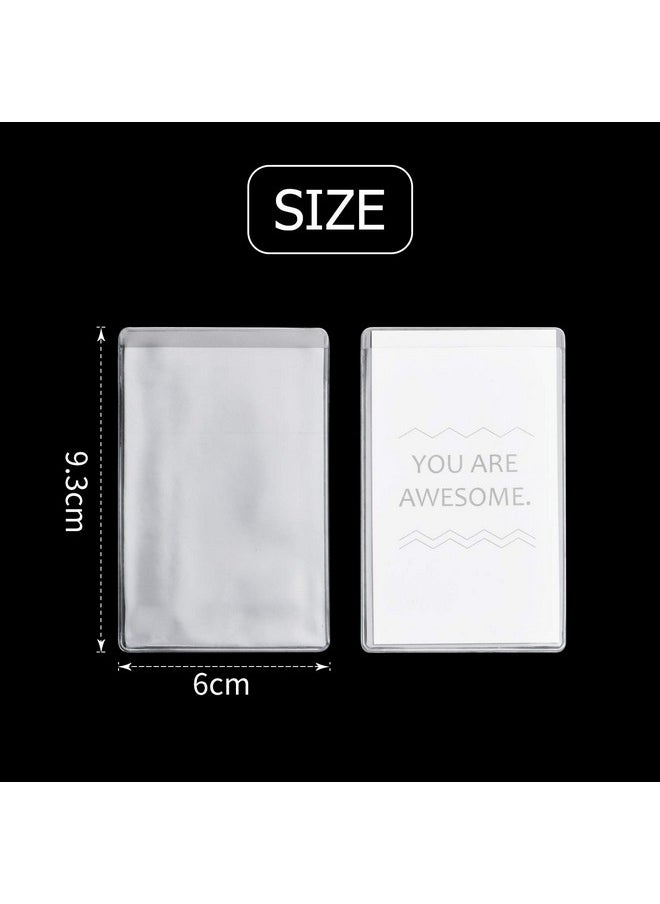 BronaGrand Transparent Credit Card Sleeves,20Pcs Credit Card Holder Sleeve Clear Waterproof Credit Card Protector Plastic Card Holder Inserts For Insurance License Id Business Social Insurance Card  - Image 3