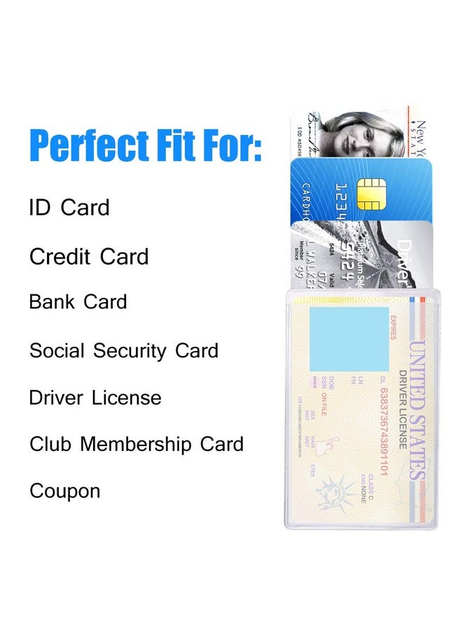 BronaGrand Transparent Credit Card Sleeves,20Pcs Credit Card Holder Sleeve Clear Waterproof Credit Card Protector Plastic Card Holder Inserts For Insurance License Id Business Social Insurance Card  - Image 2