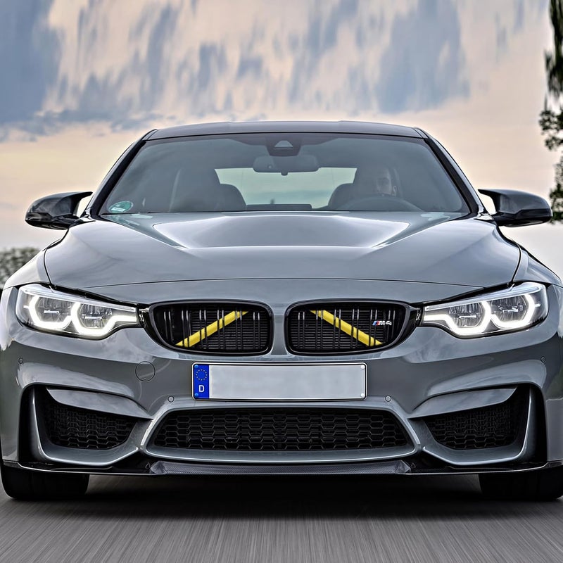 Jaronx Compatible with BMW V Brace Cover, Front Grill Inserts V Bar Brace Trim Covers Compatible with BMW for 1'F20 F21/2'F22 F23/3'F30 F31 F34/4'F32 F33 F36/5' G30 G31/6'G32/7'G11 G12/8'G14 (Yellow) Varied dimensions - Image 4