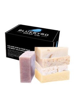 BLUEBYRD SOAP CO. Bluebyrd Soap Unscented Natural Bar Soaps 5Pack Variety  ChemicalFree FragranceFree DyeFree  Gentle Bar Soap For Extremely Sensitive Skin  Oatmeal Aloe Clay Shea Butter Unscented 