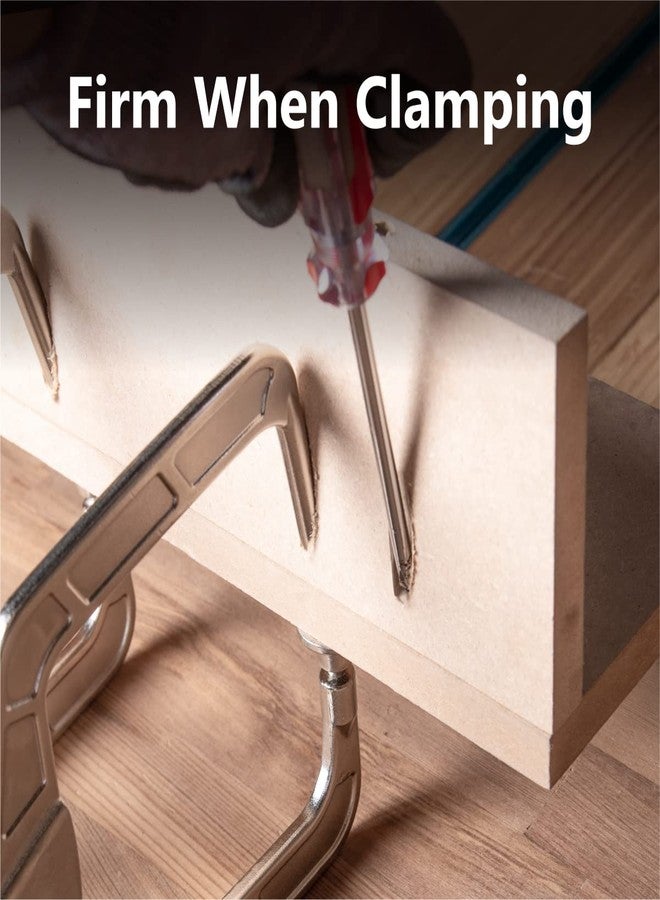 باورتيك مشبك جيب POWERTEC، مشبك سريع الفك بزاوية قائمة 12 بوصة لأعمال النجارة في الجيب، مشابك بمقبض مريح ووسادة دوارة، مشابك لأعمال النجارة، أعمال يدوية، صنع الأدراج - قطعتان (71744) - Image 3