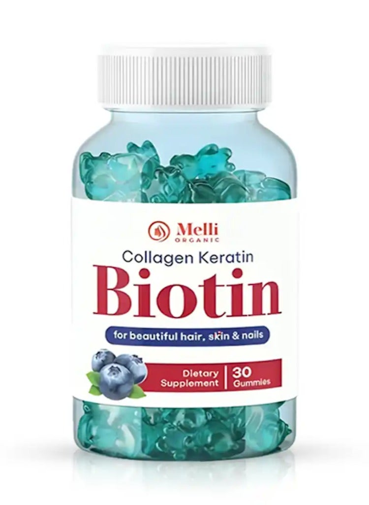 Melli collagen keratin biotin 60 Gummies