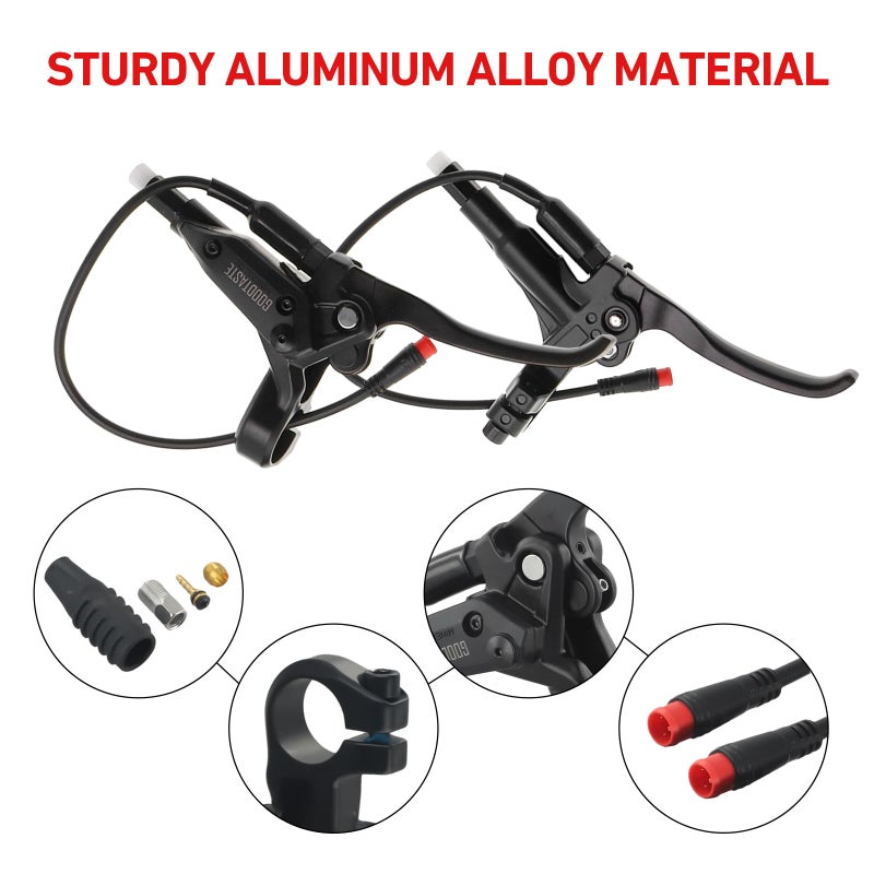 Drhomeam Left & Right Electronic Brake Lever Set for Most Electric Bicycle, GT03 Oil Power-Off Function Ebike Handle, Brake Grips for Electric Bike, Ebike Accessories Cut Off Power (A Pair) - Image 5
