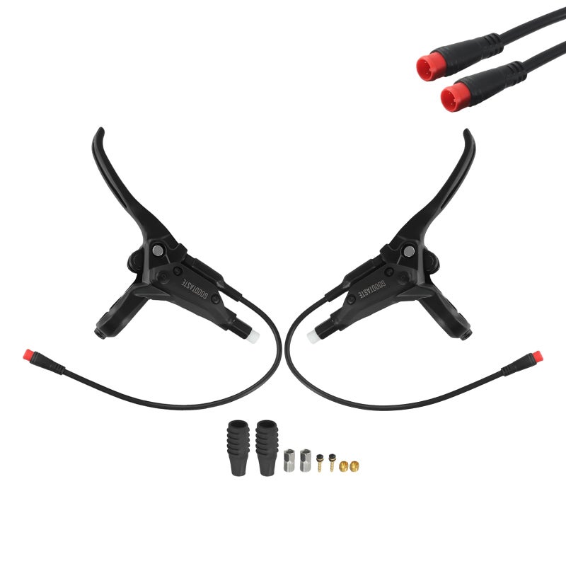 Drhomeam Left & Right Electronic Brake Lever Set for Most Electric Bicycle, GT03 Oil Power-Off Function Ebike Handle, Brake Grips for Electric Bike, Ebike Accessories Cut Off Power (A Pair) - Image 1