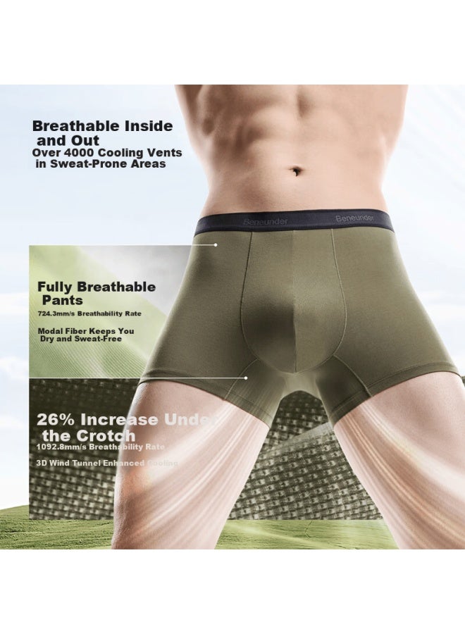 Beneunder Banana Under Men's Modal Underwear 7a Antibacterial Boxer Briefs Seamless Breathable 50s Yarn - Image 1
