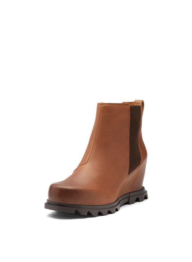 Sorel Women's Joan of Arctic Wedge III Chelsea Boot — Waterproof Leather Wedge Boots, Hazelnut, Blackened Brown, 41.5 EU - Image 1