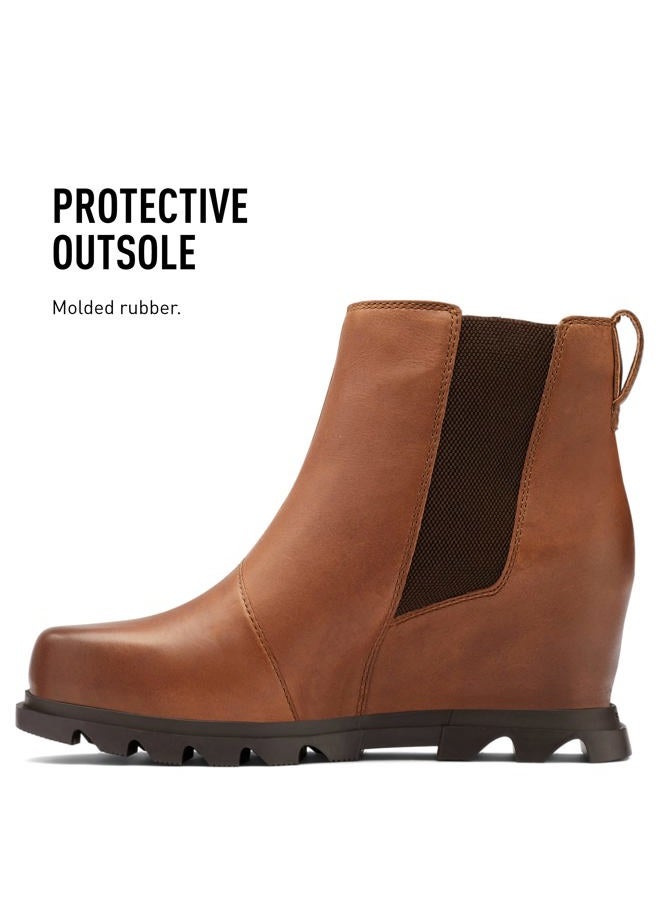 Sorel Women's Joan of Arctic Wedge III Chelsea Boot — Waterproof Leather Wedge Boots, Hazelnut, Blackened Brown, 41.5 EU - Image 4