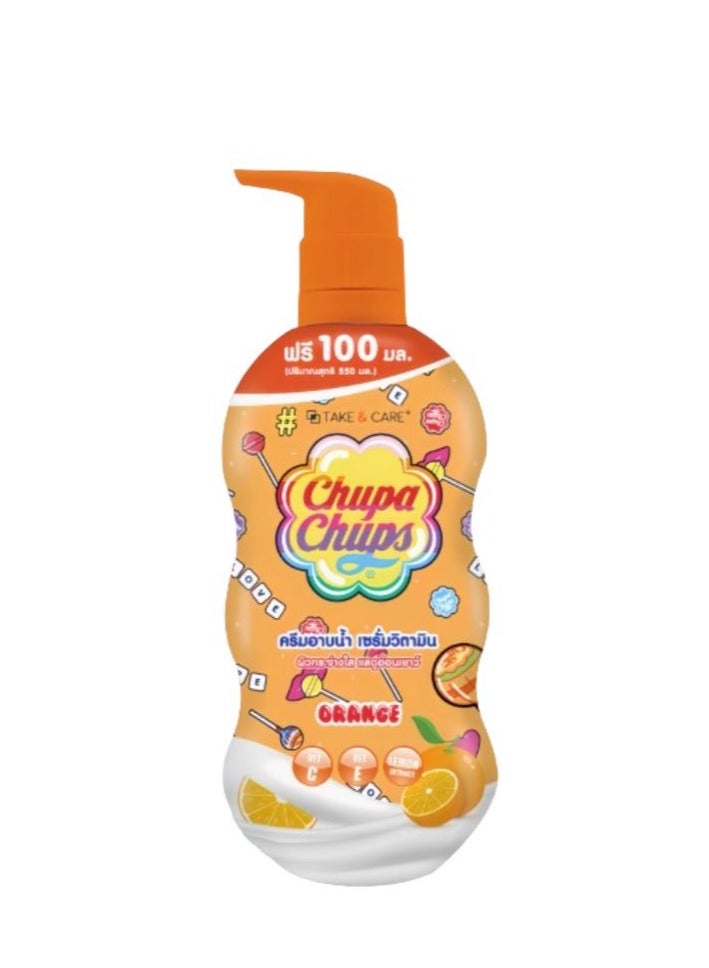 Chupa Chups Bath and Shower Cream Orange 550ml - Image 1