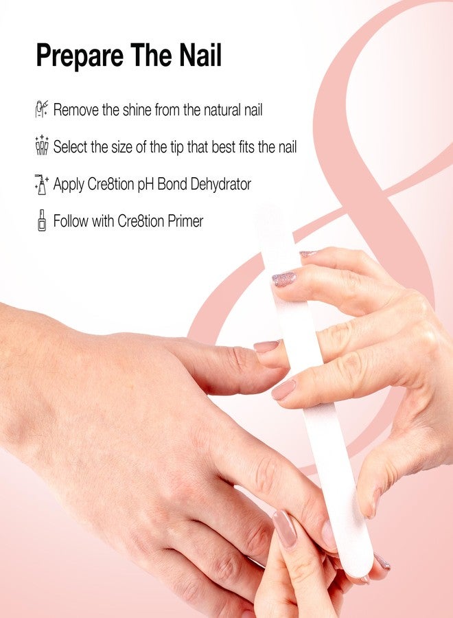 Cre8tion Soft Gel Nail Tips, Extra Long Coffin Shape, 602 Tips in 14 Sizes (00-9) for Professional Nail Extensions - Image 3