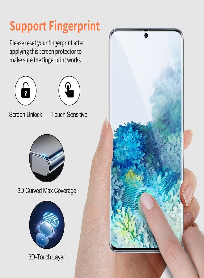 QUESPLE 3 Pack Screen Protector for Samsung Galaxy S20 [Not Glass], HD Clear, Fingerprint Unlock Support, Self-Healing, Smooth and Responsive Touch Screen Protector Film - Image 2