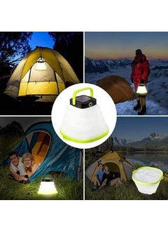 QAWACHH QAWACHH Solar Operated Collapsible LED Outdoor Lamp 3Level Luminescence Adjustable Waterproof Camping Tent Hiking Flashlight Lantern  - Image 3