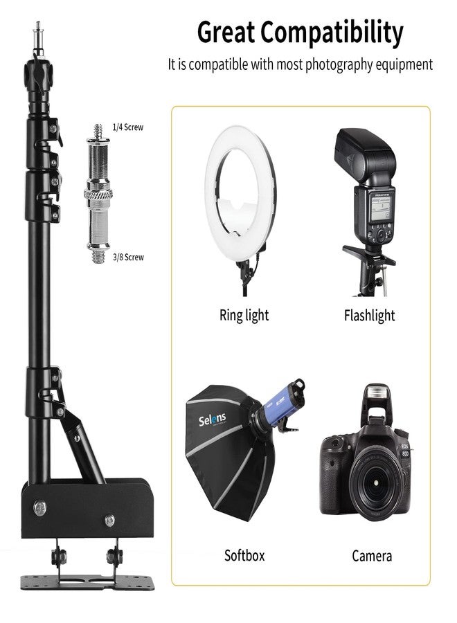 Meking 39.37"/100cm Arm Arm Wall Ring Light for Strobe Photography Softbox Floodlight Bracket 180 Degree Rotation - Image 5