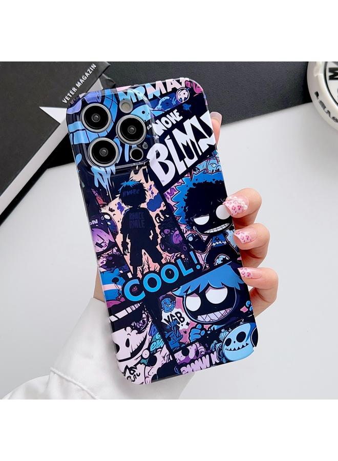 S-TOP Case For iPhone 15 Pro Painted Pattern Precise Hole PC Phone Case - Image 1