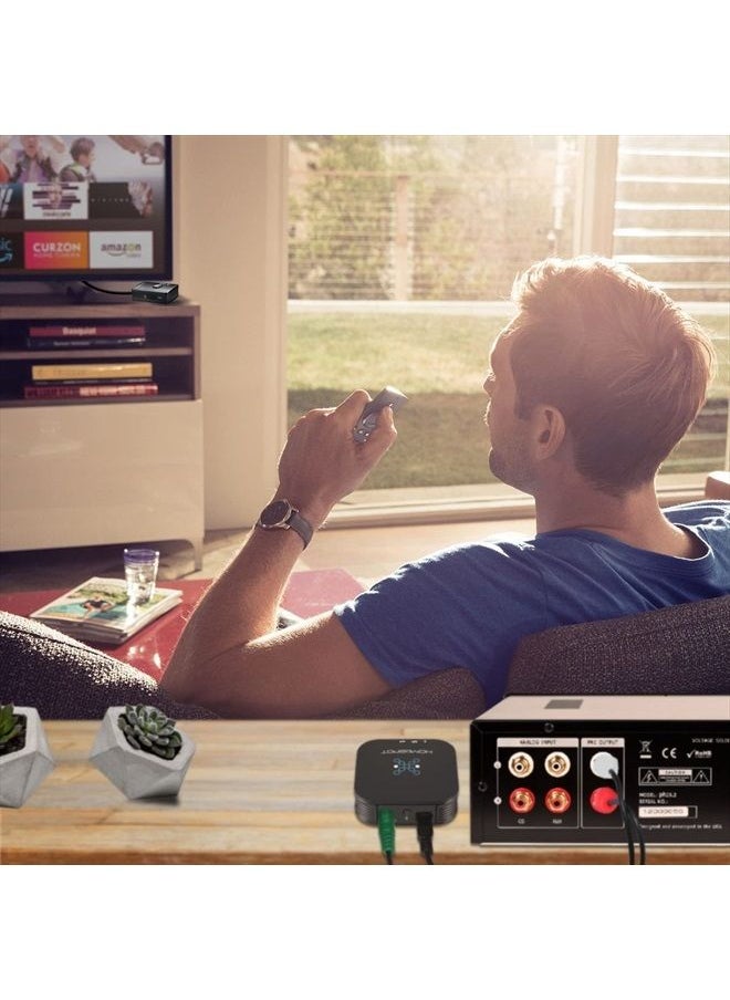 HomeSpot - Bluetooth Transmitter Receiver Set with APTX Low Latency for TV PC Pre-Paired Wireless Audio Adapter Set - Image 1