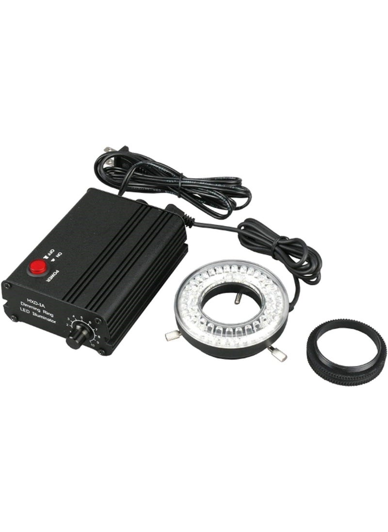 AmScope AmScope LED80MB 80LED Microscope Ring Light Black with Metal Body and Adapter  - Image 1