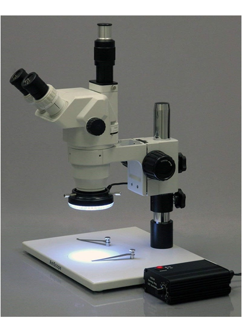 AmScope AmScope LED80MB 80LED Microscope Ring Light Black with Metal Body and Adapter  - Image 4